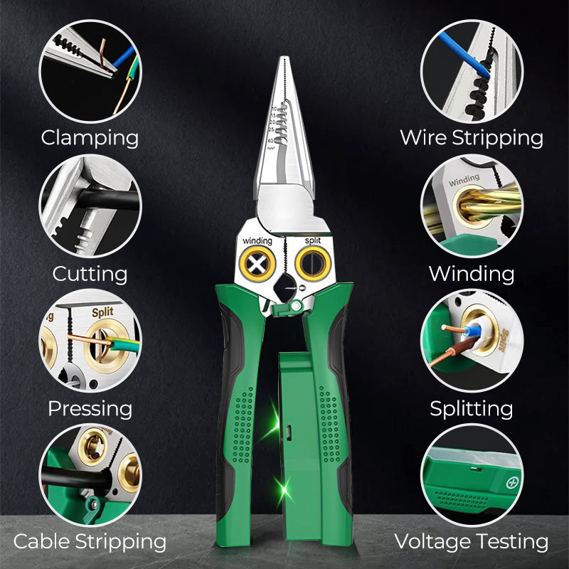 🔥LAST DAY PROMOTION - 50%OFF🔥8-in-1 Multi-Functional Wire Stripper Scissors With Electrical Test