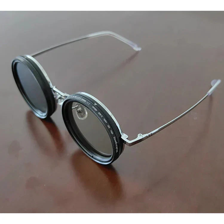 š„LAST DAY -BUY 2 GET 1 FREEš„Adjustable Tint Polarized Round Sunglasses