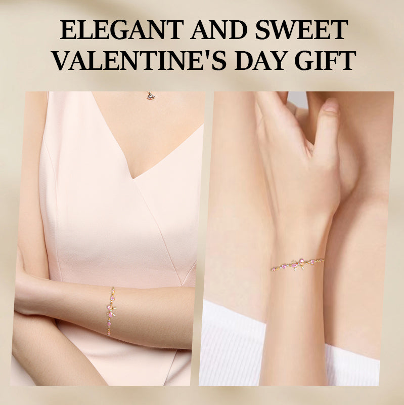 💜 LAST DAY PROMOTION - 50%OFF 💜Women’s Delicate Pink Bow Bracelet
