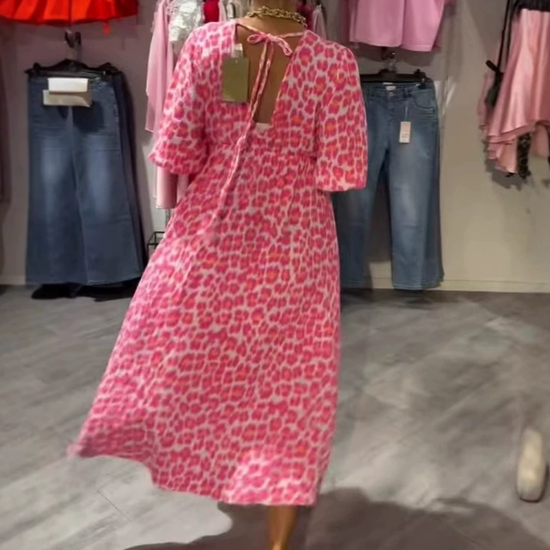 💜 LAST DAY PROMOTION - 50%OFF💜Women's V-Neck Printed Dress