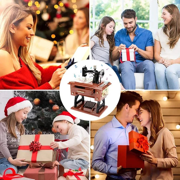🔥 LAST DAY PROMOTION - 50%OFF 🔥 Wood Mini Sewing Machine Music Box