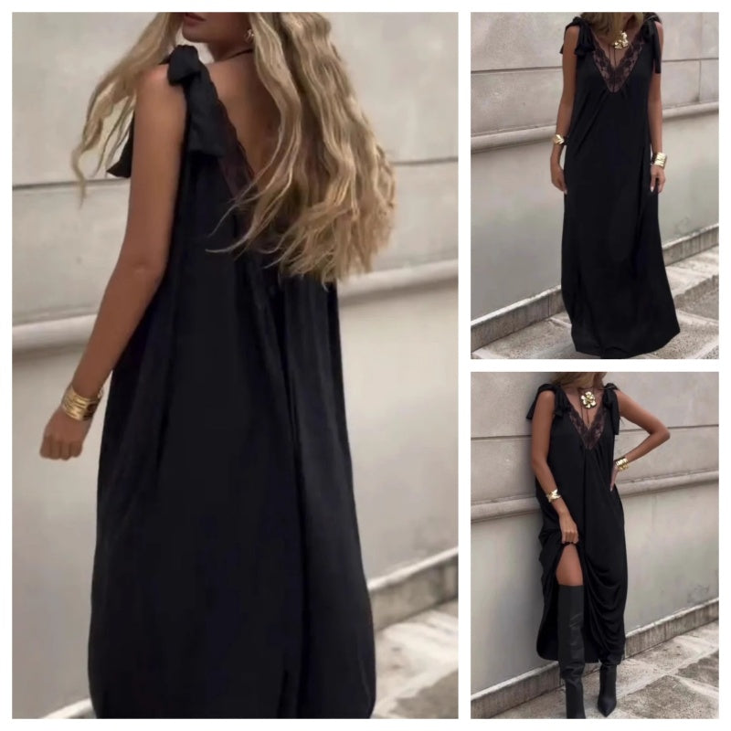 💜LAST DAY PROMOTION - 50%OFF💜Women's Lace V-Neck Sleeveless Maxi Dress