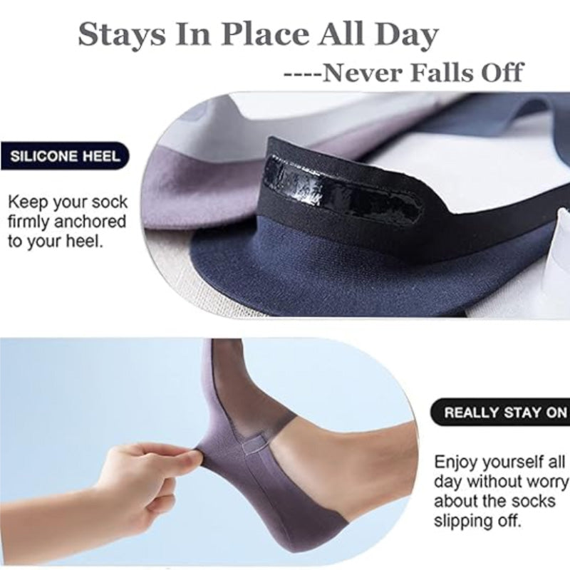 🔥Limited Special Price £7.99!!!🧦5 Pairs Ice Silk No-Show Socks Set
