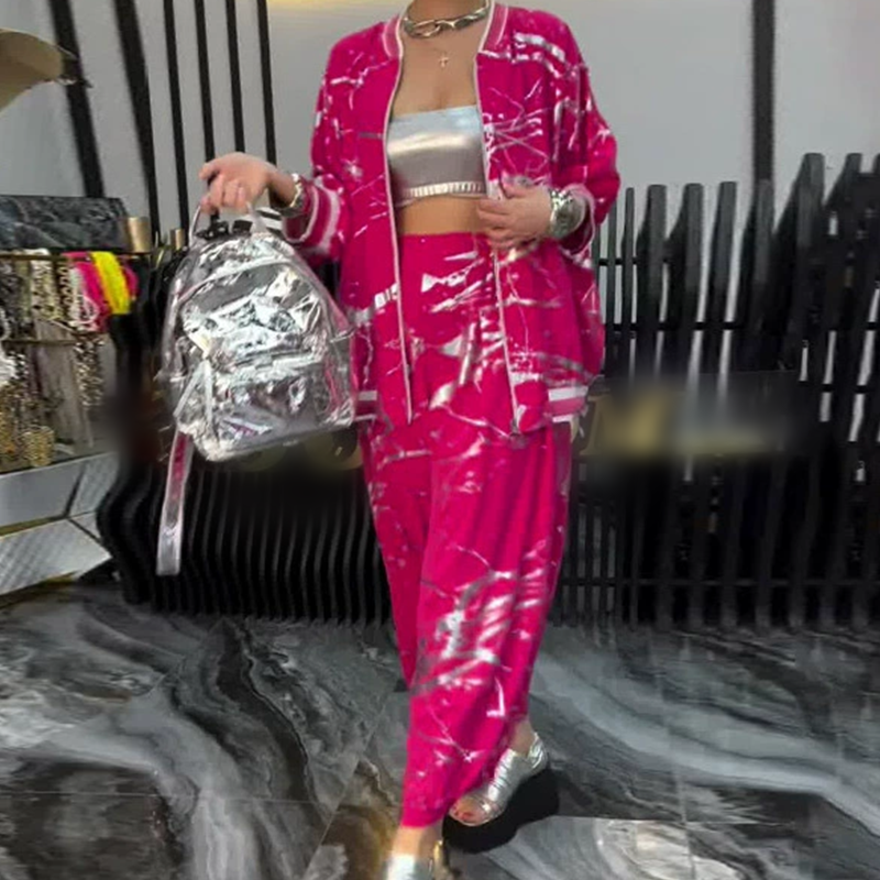 💜 LAST DAY PROMOTION - 50%OFF 💜Women’s Loose Fit Jacket & Elastic Waist Pants 2-Piece Set