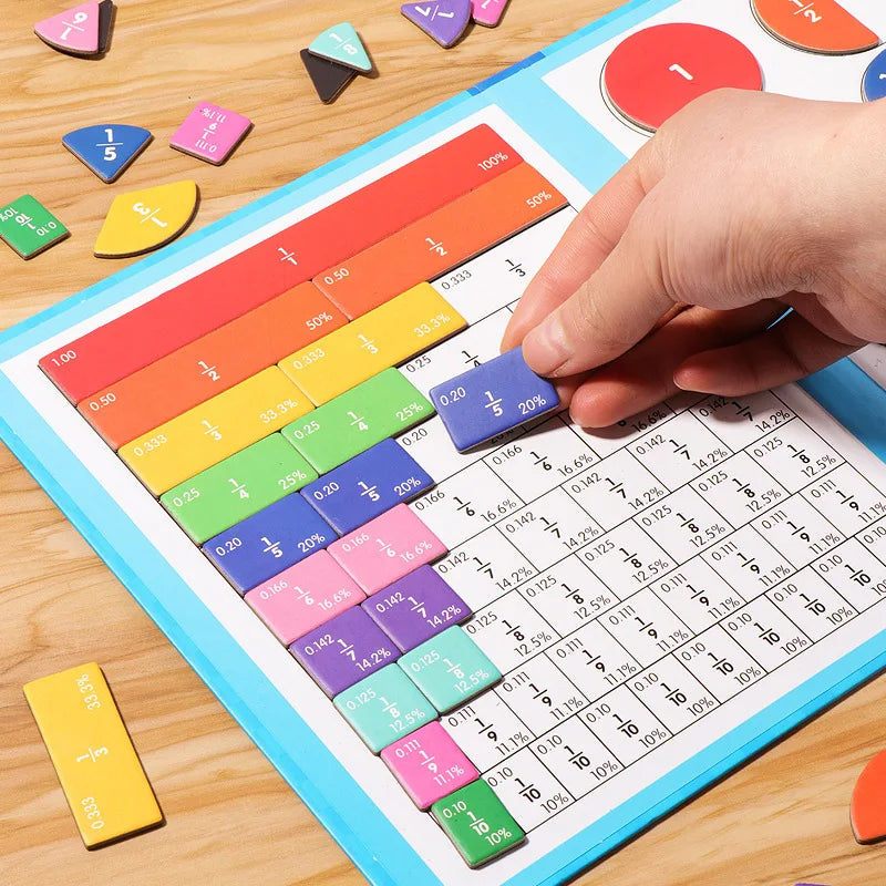 🔥LAST DAY SALE 50% OFF🏅Montessori Magnetic Book Fraction Puzzle