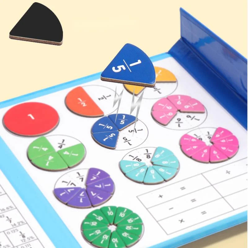 🔥LAST DAY SALE 50% OFF🏅Montessori Magnetic Book Fraction Puzzle