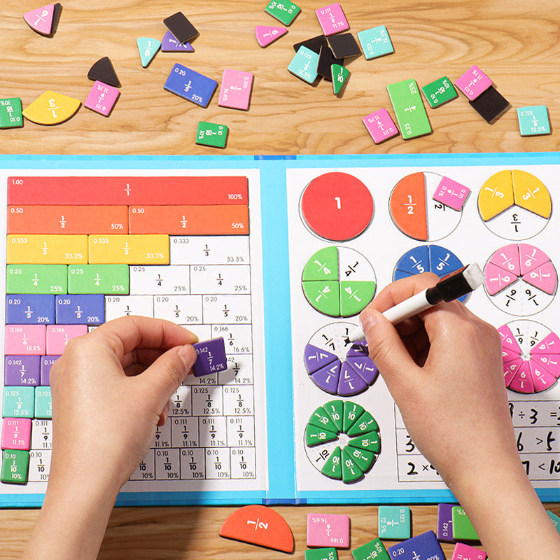 🔥LAST DAY SALE 50% OFF🏅Montessori Magnetic Book Fraction Puzzle