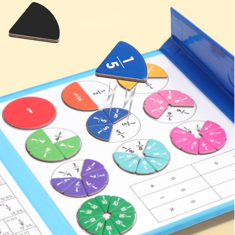 🔥LAST DAY SALE 50% OFF🏅Montessori Magnetic Book Fraction Puzzle