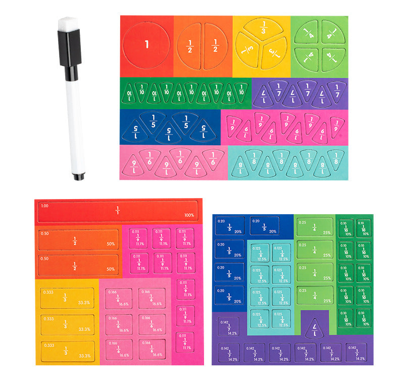 🔥LAST DAY SALE 50% OFF🏅Montessori Magnetic Book Fraction Puzzle