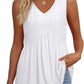 💜LAST DAY PROMOTION - 50%OFF💜Women's Print Flowy Sleeveless V Neck Peplum Tank Tops