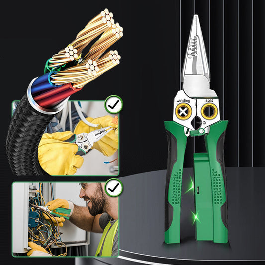 🔥LAST DAY PROMOTION - 50%OFF🔥8-in-1 Multi-Functional Wire Stripper Scissors With Electrical Test