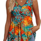 💜LAST DAY PROMOTION - 50%OFF💜Women's Print Flowy Sleeveless V Neck Peplum Tank Tops