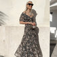 💜LAST DAY PROMOTION - 50%OFF💜Women's Off-the-Shoulder V-Neck Printed Dress