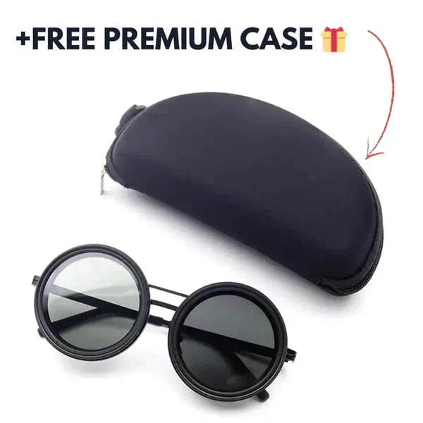 🔥LAST DAY -BUY 2 GET 1 FREE🔥Adjustable Tint Polarized Round Sunglasses