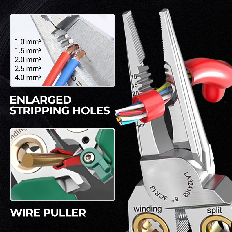 🔥LAST DAY PROMOTION - 50%OFF🔥8-in-1 Multi-Functional Wire Stripper Scissors With Electrical Test