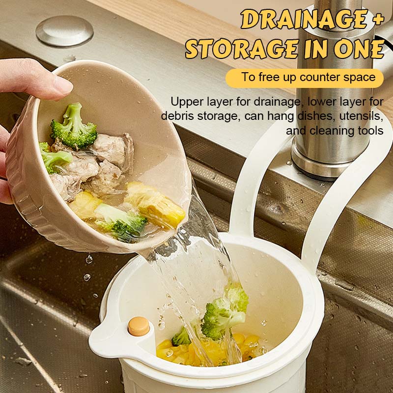 🔥LAST DAY -BUY 2 GET 1 FREE🔥Multifunctional Drainage Basket – Must-Have Kitchen Helper!