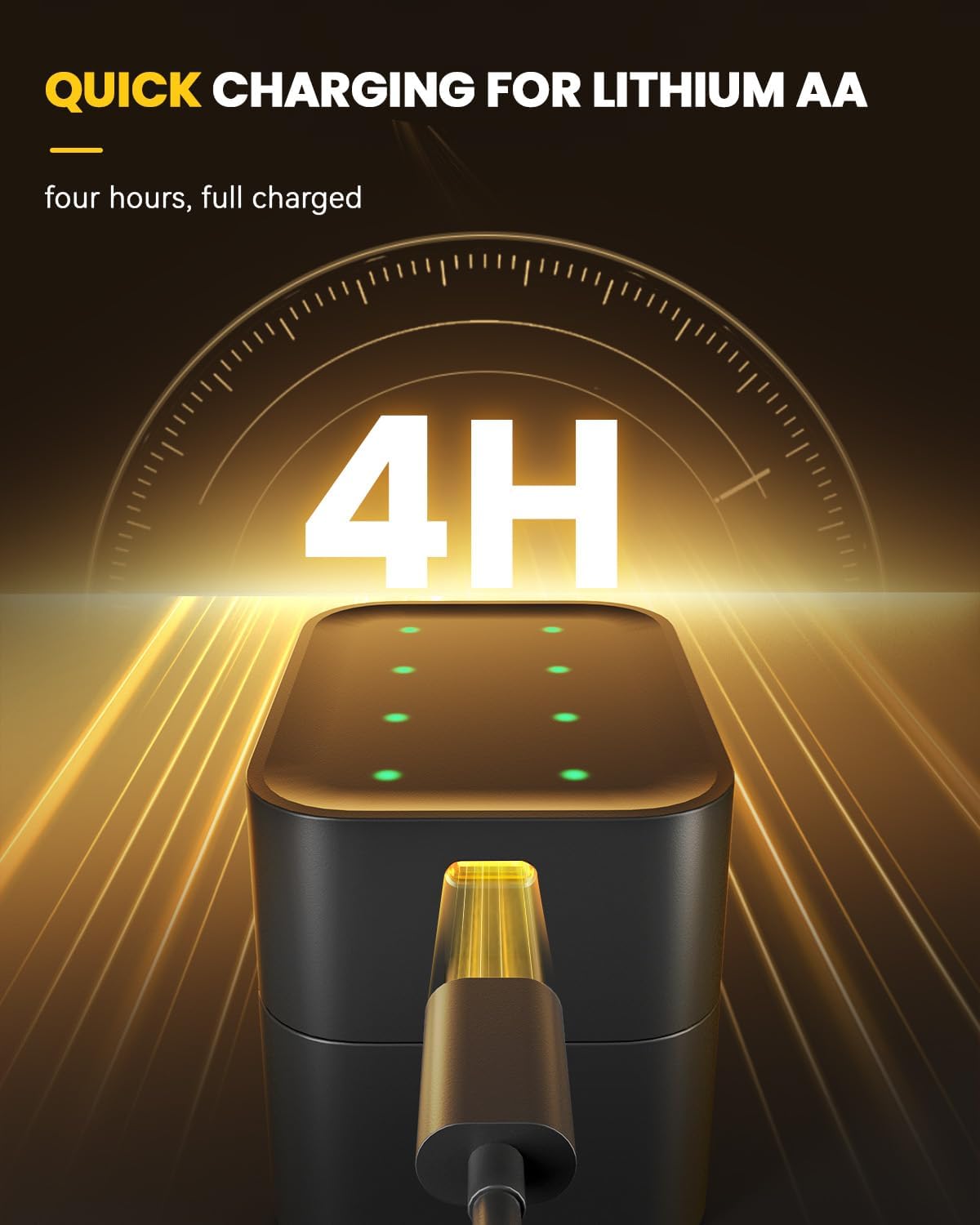 💥LAST DAY 50% OFF⚡50K+ SOLD! Almost Gone🎁🔋Charging Compartment - Rechargeable Aa/Aaa Lithium Battery
