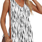💜LAST DAY PROMOTION - 50%OFF💜Women's Print Flowy Sleeveless V Neck Peplum Tank Tops