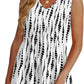 💜LAST DAY PROMOTION - 50%OFF💜Women's Print Flowy Sleeveless V Neck Peplum Tank Tops