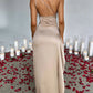 💜 LAST DAY PROMOTION 50%OFF 💜Fits Your Curves Satin One Shoulder Drape Slit Maxi Dress