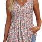 💜LAST DAY PROMOTION - 50%OFF💜Women's Print Flowy Sleeveless V Neck Peplum Tank Tops