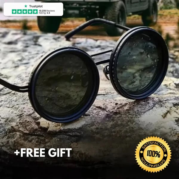 🔥LAST DAY -BUY 2 GET 1 FREE🔥Adjustable Tint Polarized Round Sunglasses