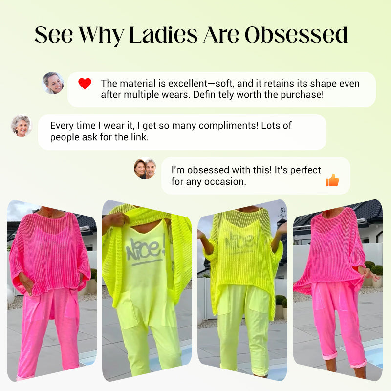 💜 LAST DAY PROMOTION - 50%OFF💜Women's Letter Print Jumpsuit + Hollow Smock Leisure Suit