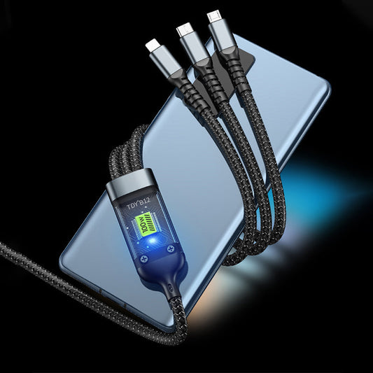 🔥LAST DAY PROMOTION - 50%OFF🔥Transparent Luminous 3-in-1 Super Fast Charging Cable