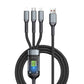 🔥LAST DAY PROMOTION - 50%OFF🔥Transparent Luminous 3-in-1 Super Fast Charging Cable