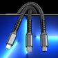 🔥LAST DAY PROMOTION - 50%OFF🔥Transparent Luminous 3-in-1 Super Fast Charging Cable