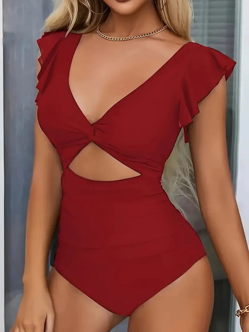 💜LAST DAY PROMOTION - 50%OFF💜Sexy Ruffled One-piece Swimsuit