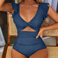💜LAST DAY PROMOTION - 50%OFF💜Sexy Ruffled One-piece Swimsuit