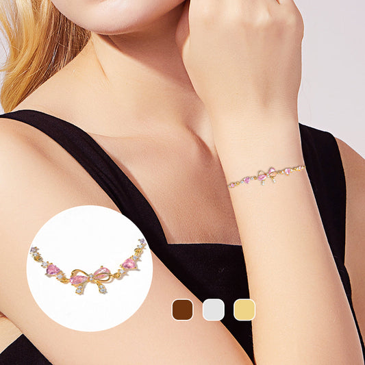 💜 LAST DAY PROMOTION - 50%OFF 💜Women’s Delicate Pink Bow Bracelet
