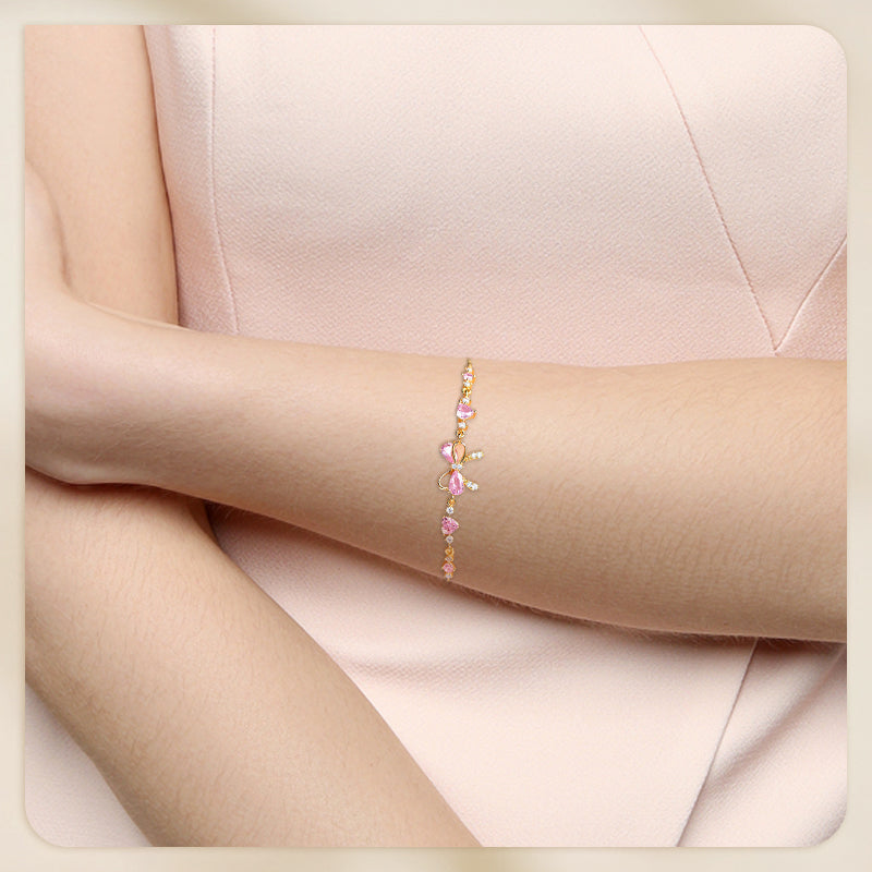 💜 LAST DAY PROMOTION - 50%OFF 💜Women’s Delicate Pink Bow Bracelet