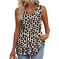 💜LAST DAY PROMOTION - 50%OFF💜Women's Print Flowy Sleeveless V Neck Peplum Tank Tops