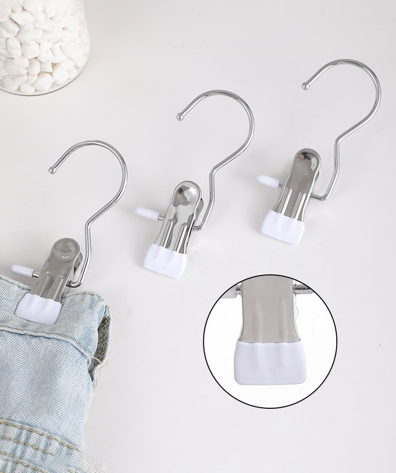 🔥LAST DAY PROMOTION - 50%OFF🔥Anti-rust Clip Space-saving Clothespin Hat Pants Storage Hanging Travel Hook