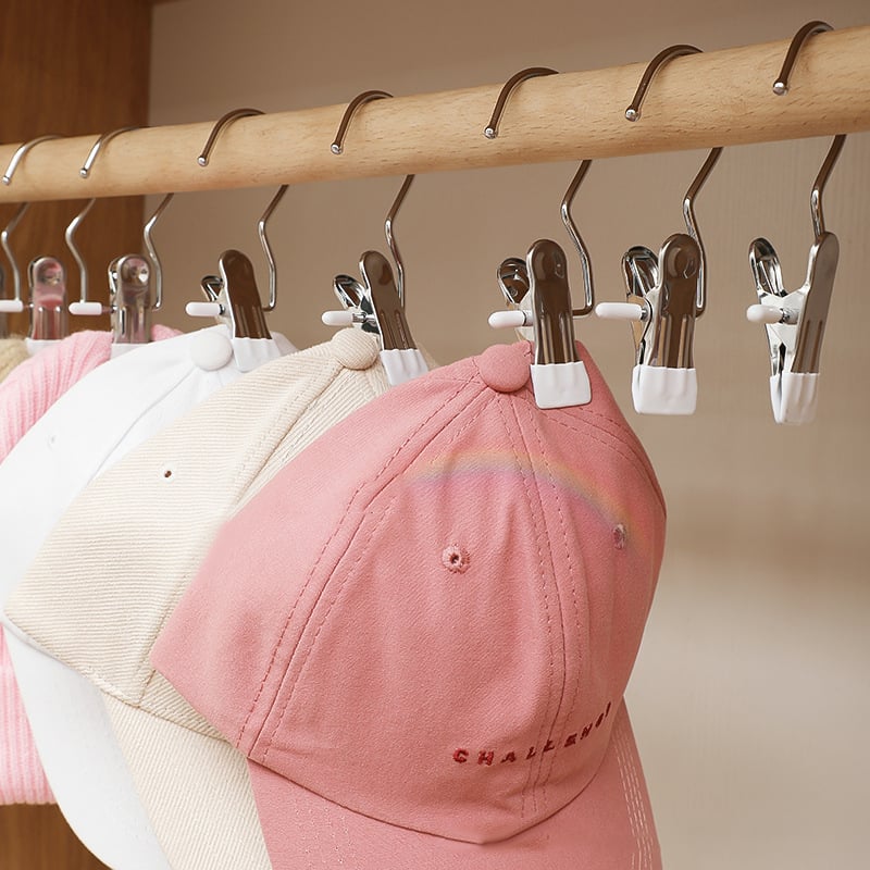 🔥LAST DAY PROMOTION - 50%OFF🔥Anti-rust Clip Space-saving Clothespin Hat Pants Storage Hanging Travel Hook