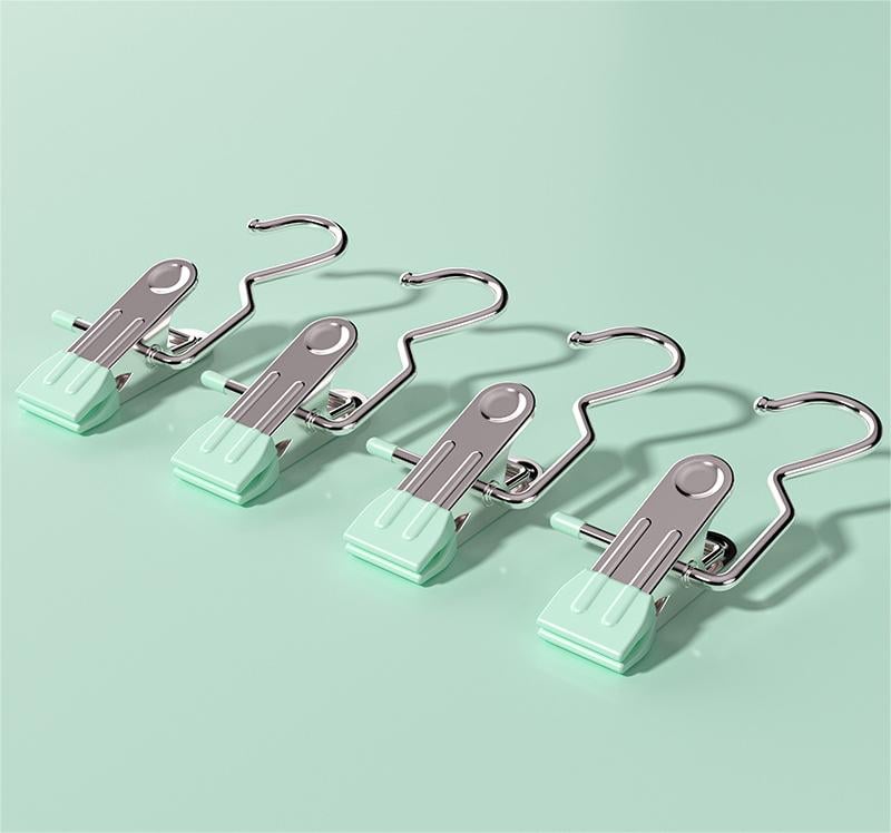 🔥LAST DAY PROMOTION - 50%OFF🔥Anti-rust Clip Space-saving Clothespin Hat Pants Storage Hanging Travel Hook