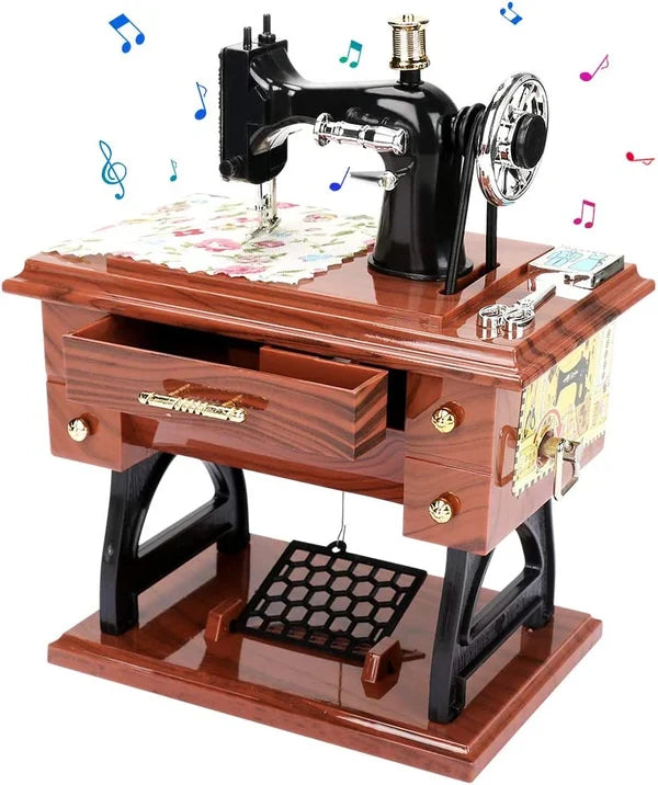 🔥 LAST DAY PROMOTION - 50%OFF 🔥  Wood Mini Sewing Machine Music Box