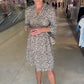 💜 LAST DAY PROMOTION - 50%OFF💜Women's Trendy Leopard Print V-Neck Loose Fit Dress