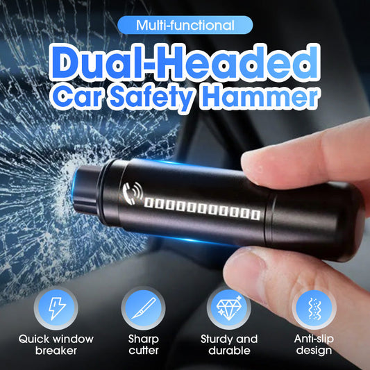 🔥LAST DAY - BUY 2 GET 1 FREE🔥Multi-Functional Dual-Headed Car Safety Hammer