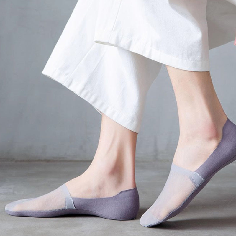 🔥Limited Special Price ￡7.99!!!🧦5 Pairs Ice Silk No-Show Socks Set