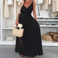 💜LAST DAY PROMOTION - 50%OFF💜Women’s Spaghetti Strap Maxi Dress with Waist Tie