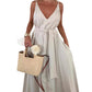 💜LAST DAY PROMOTION - 50%OFF💜Women’s Spaghetti Strap Maxi Dress with Waist Tie