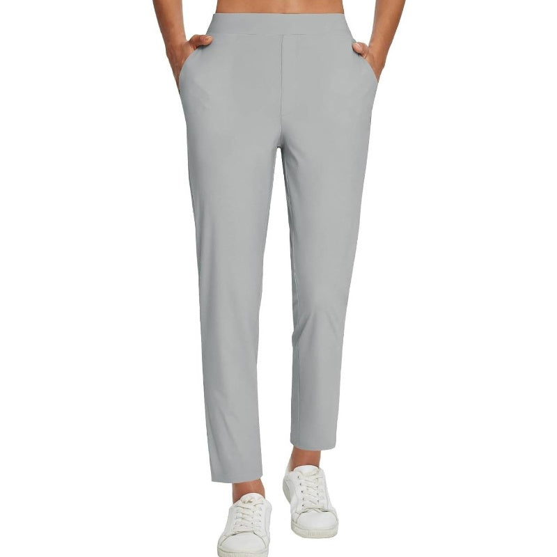 💜LAST DAY PROMOTION - 50%OFF💜Women's High-Waisted Elastic Pants with Zipper Pockets