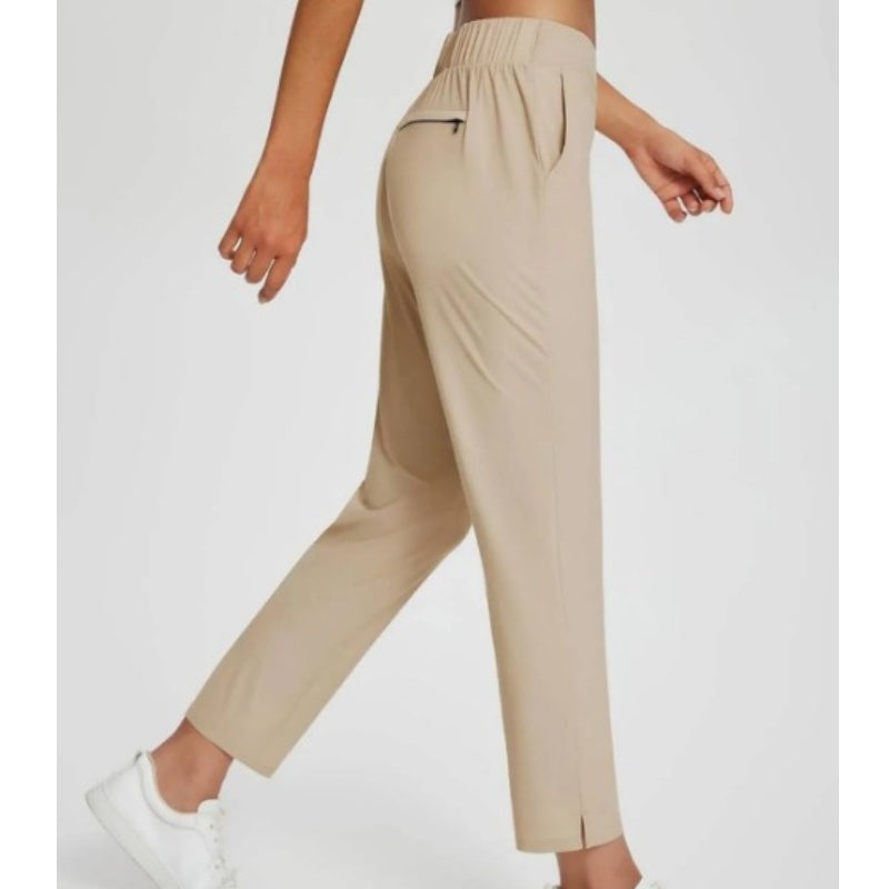 💜LAST DAY PROMOTION - 50%OFF💜Women's High-Waisted Elastic Pants with Zipper Pockets