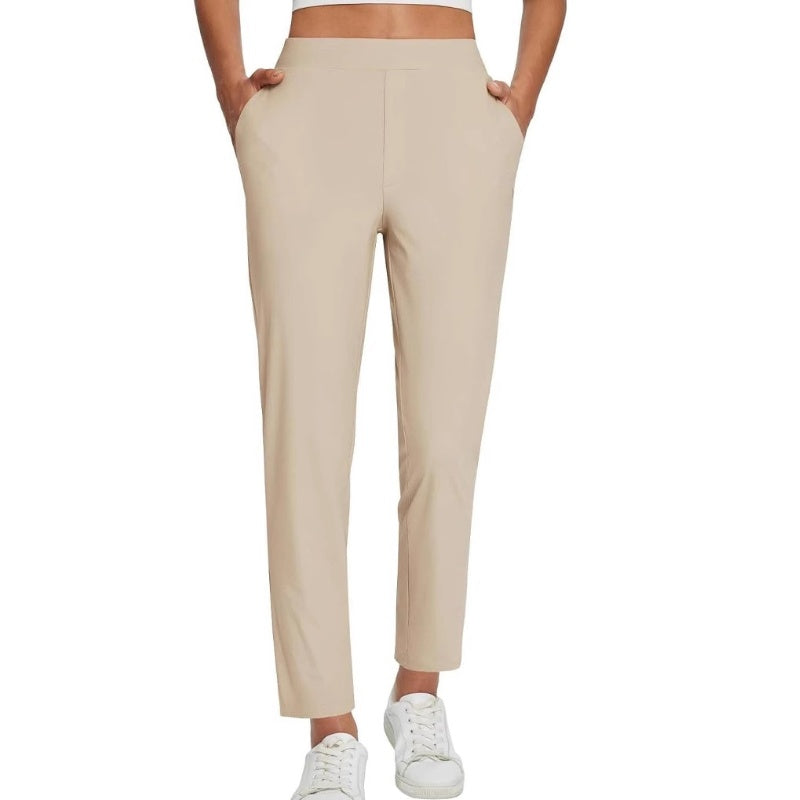 💜LAST DAY PROMOTION - 50%OFF💜Women's High-Waisted Elastic Pants with Zipper Pockets