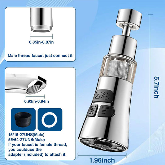 🔥LAST DAY -BUY 2 GET 1 FREE🔥360° Swivel Kitchen Faucet Aerator