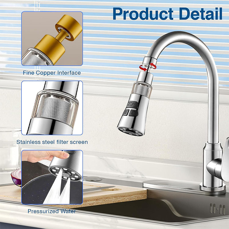 🔥LAST DAY -BUY 2 GET 1 FREE🔥360° Swivel Kitchen Faucet Aerator