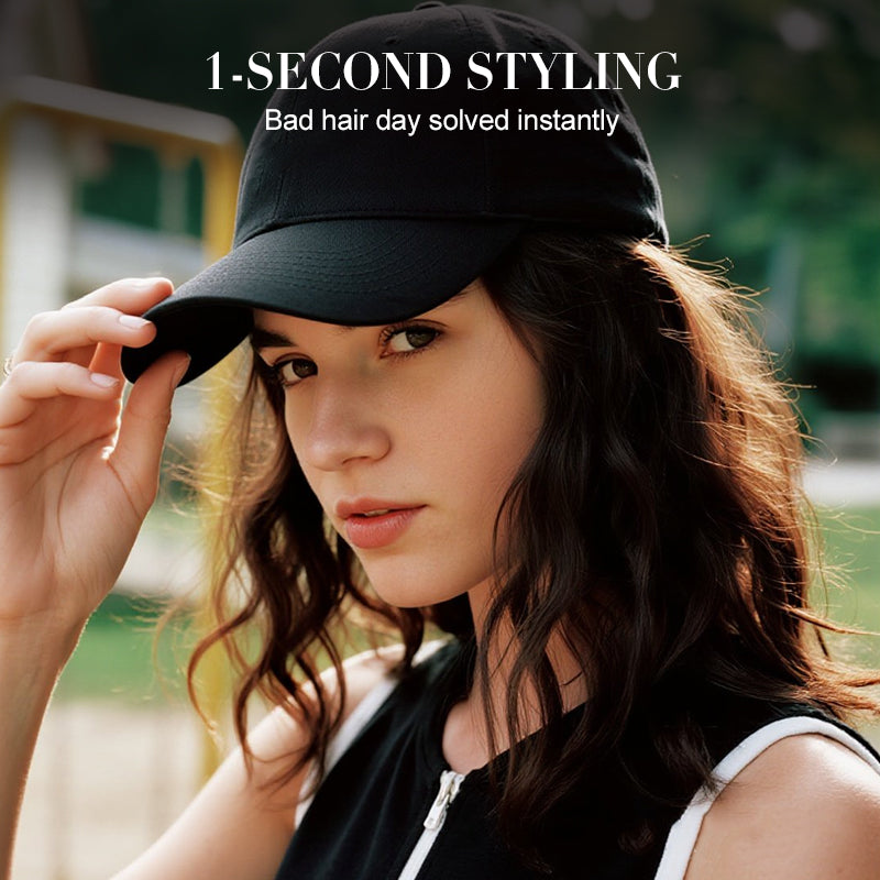 💜 LAST DAY PROMOTION - 50%OFF💜2-in-1 Curly Hair Baseball Cap Wig
